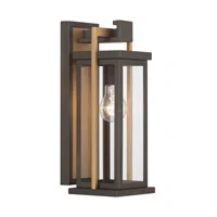 Lendel 1 Light 15 inch Twilight Bronze and Textured Gold Outdoor Sconce by Crystorama