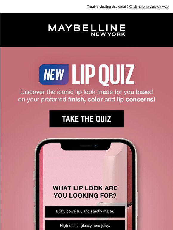 Find your go-to lip with our NEW quiz 💄