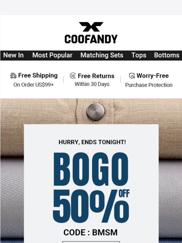 Lucky You! Your 2nd Item Is 50% Off!