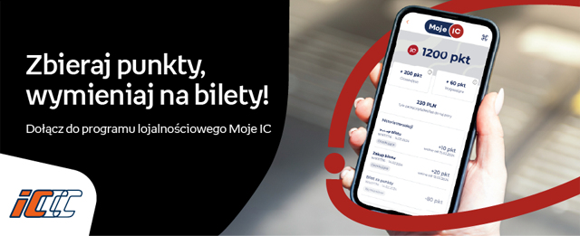 Zbieraj punkty, wymieniaj na bilety | Dołącz do programu lojalnościowego Moje IC
