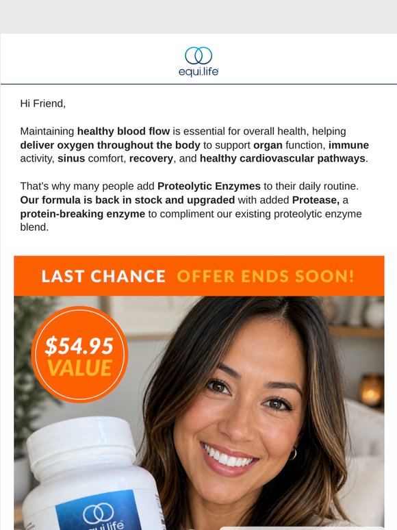 LAST CHANCE: FREE Proteolytic Enzymes ($54.95 Value)