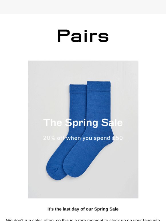 It’s the last day of our Spring Sale