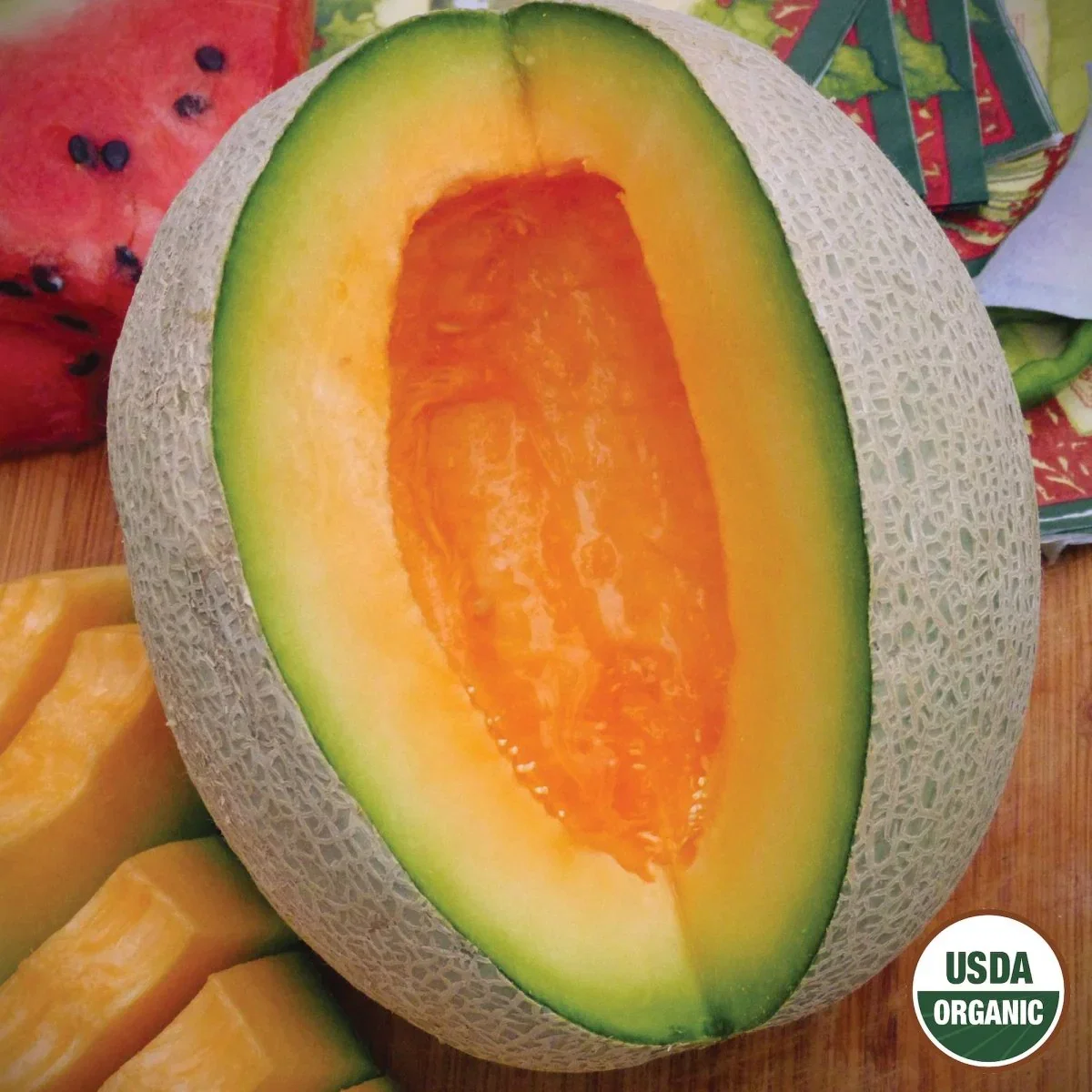 Image of Cantaloupe, Sierra Gold Organic Seeds, 2.1g