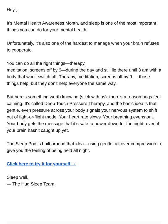 Sleep is mental health, too.