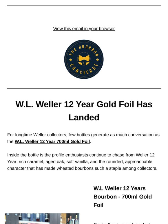 A Rare Weller Release Has Landed