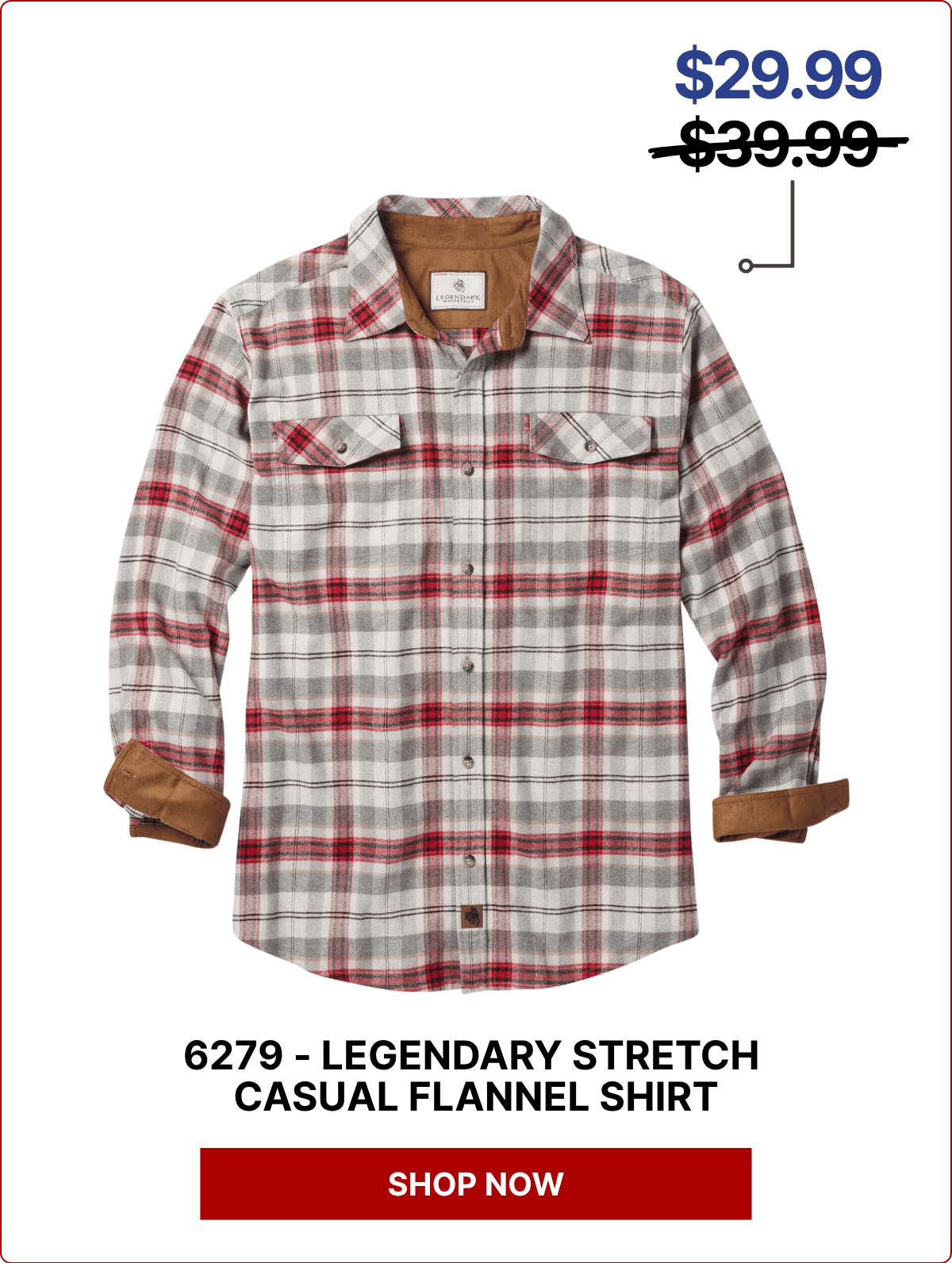 Men's Legendary Stretch Casual Flannel Shirt