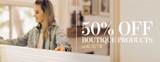 and take 50% off our exclusive line of luxury products at the boutique