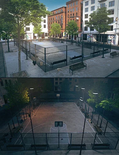 Polish Street Basketball Court