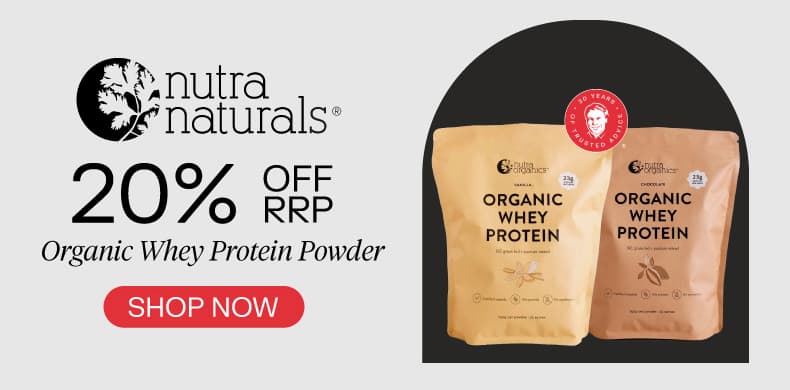Nutra Naturals 20% RRP off Organic Whey Protein Powder