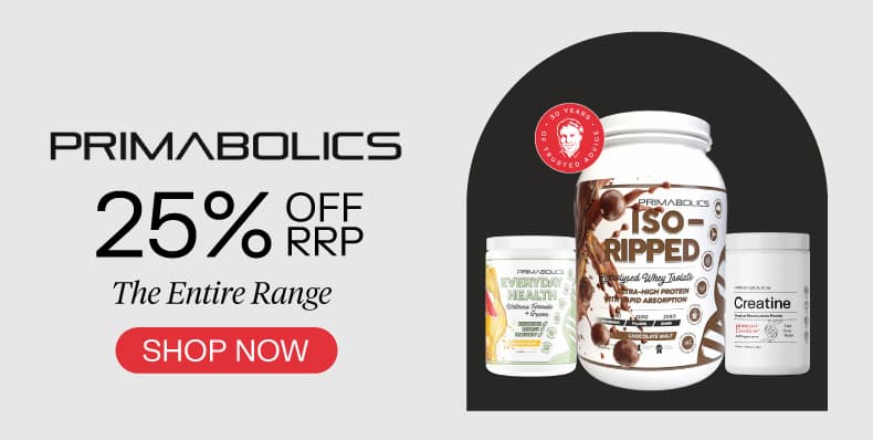 Primabolics 25% off RRP entire range