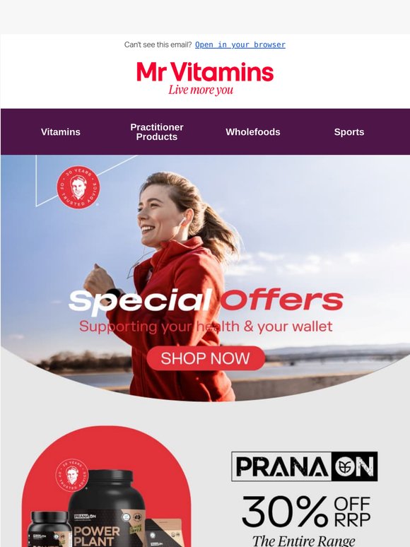30% Off PranaOn 💪