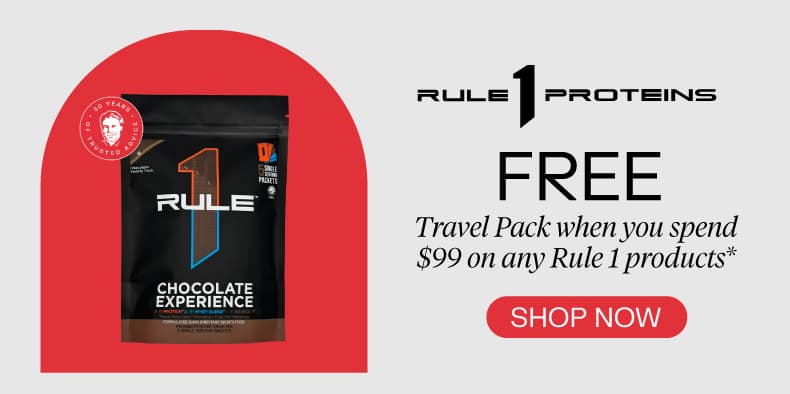 Rule 1 Spend $99 on any Rule 1 product and receive a free travel Pack