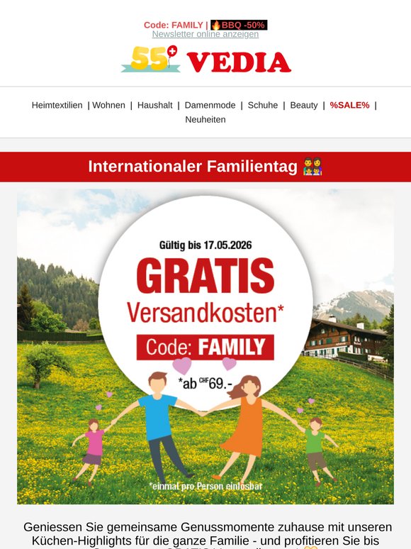 Familienzeit geniessen 🍳 GRATIS Versandkosten