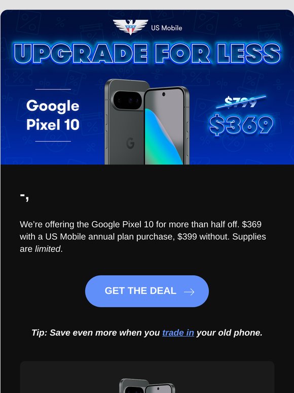Pixel 10 for $369. Nice!