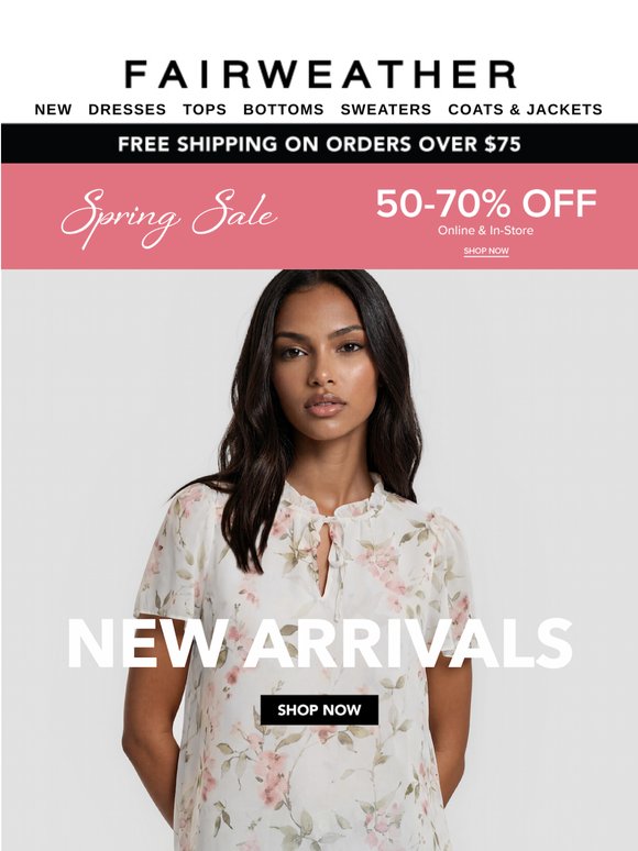 🌷 50-70% Off New Arrivals
