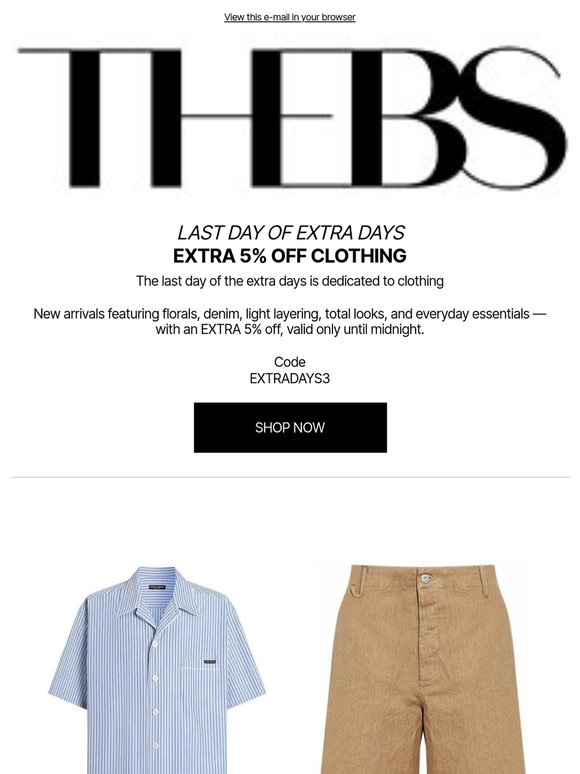 5% extra off clothing | Today only