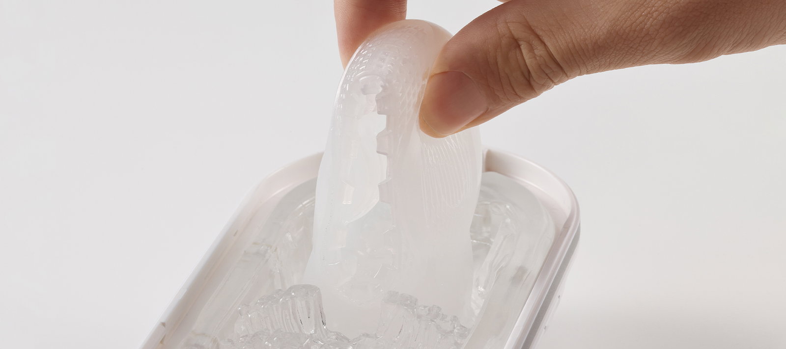 A hand pinching the FLEXY's thick elastomer