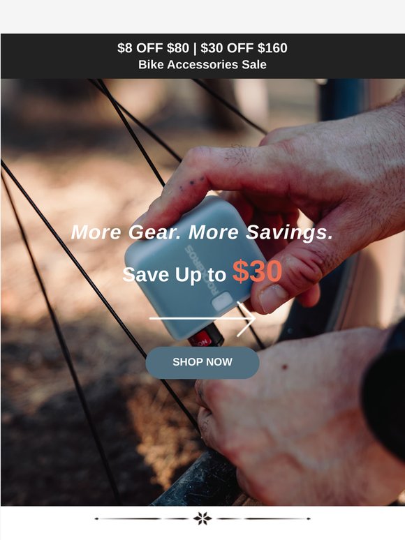 Save Up to $30 on Bike Accessories 🚴