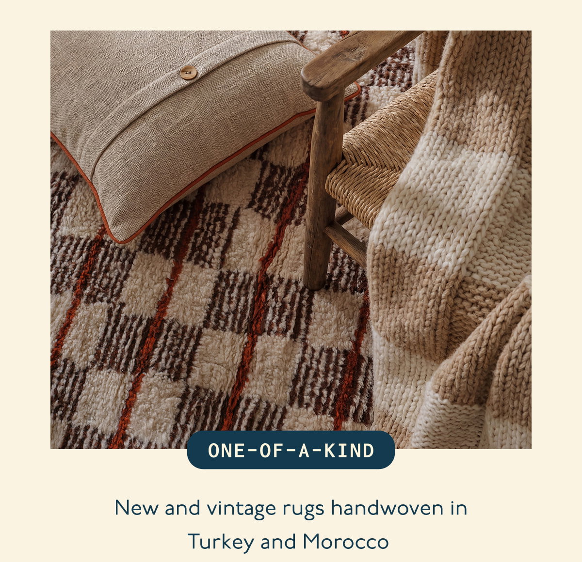 ONE-OF-A-KIND | New and vintage rugs handwoven in Turkey and Morocco 