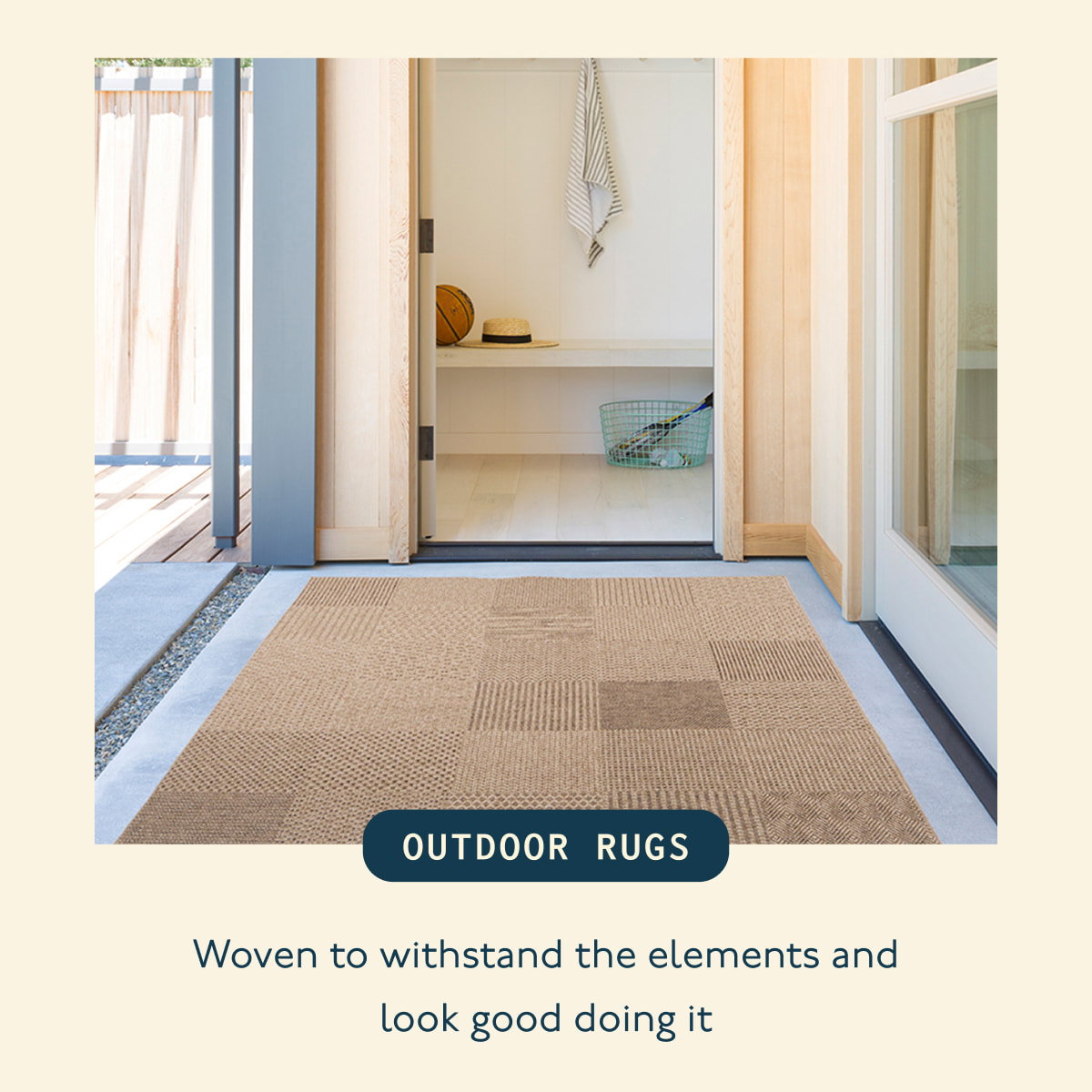 OUTDOOR RUGS | Woven to withstand the elements and look good doing it