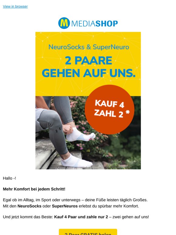 Kauf 4, zahl 2 – deine Füße werden es lieben! 🧦