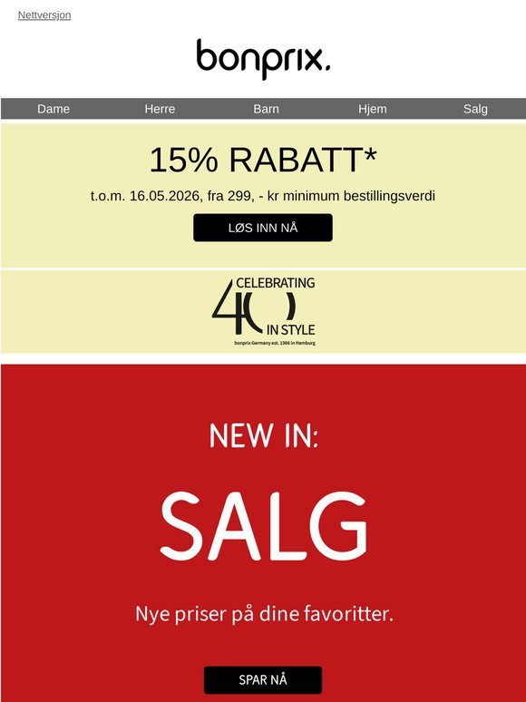 15% rabatt på alt  ✨ Kun kort tid ⏱️