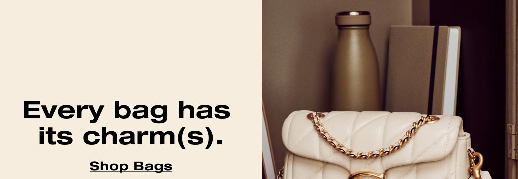 Every bag has  its charm(s). Shop Bags 
