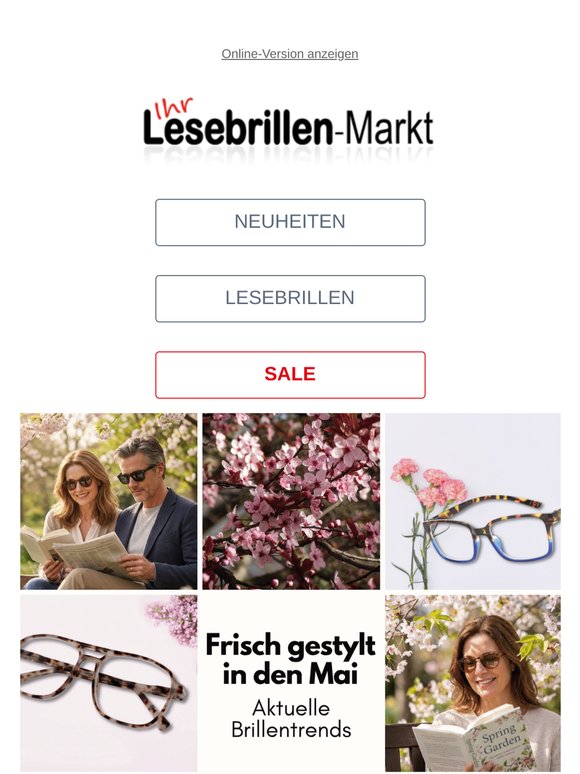 Frisch gestylt in den Mai 🌿 Aktuelle Brillentrends entdecken.