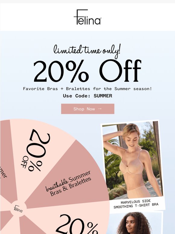 20% Off Summer Bras & Bralettes 💛