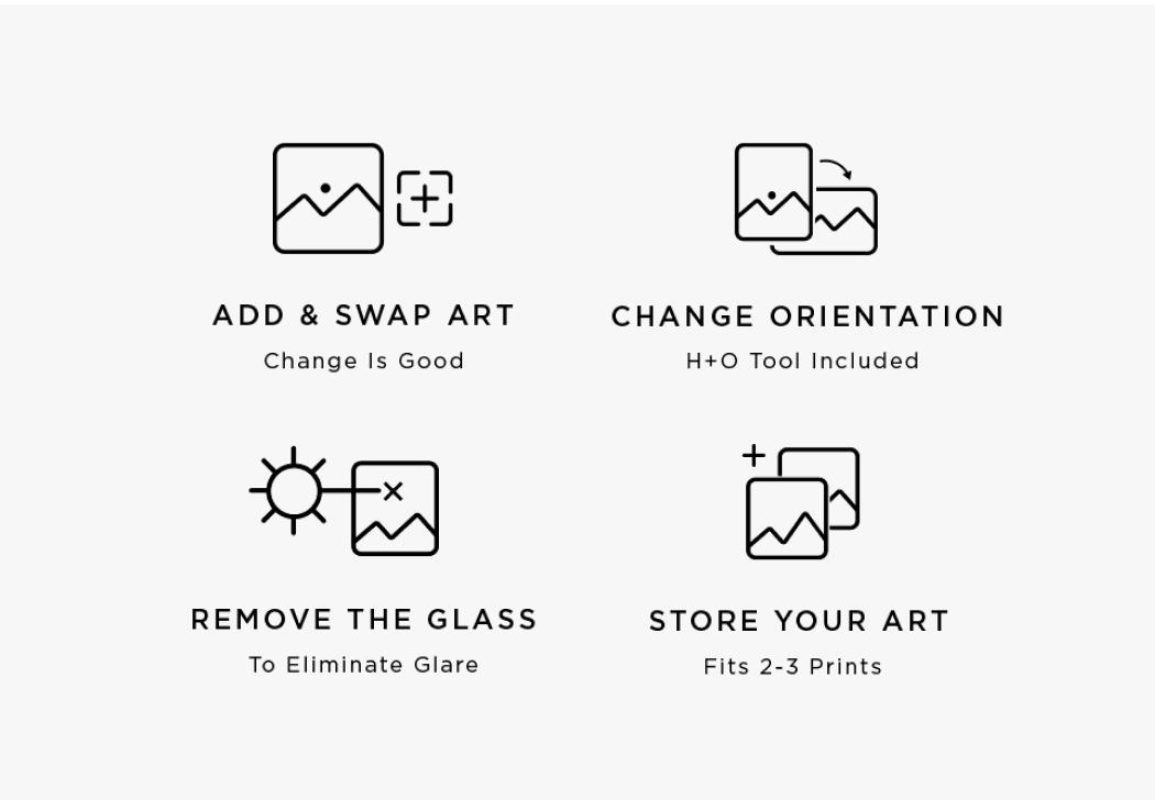 Add & Swap Art - Change Orientation - Remove The Glass - Store Your Art