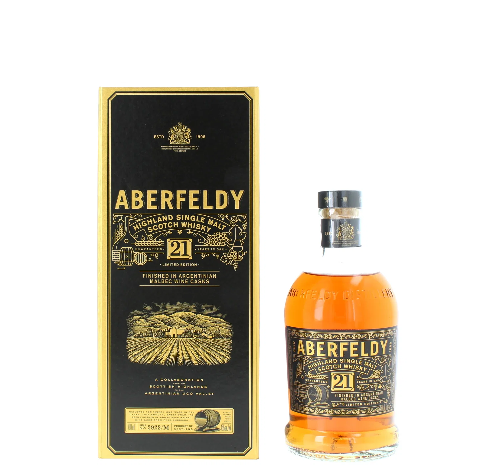 Image of Aberfeldy 21 Year Old Argentinian Cask Highland Single Malt - 70cl 46%