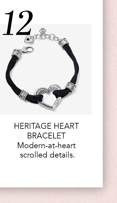 Twelve: Heritage Heart Bracelet - Modern-at-heart scrolled details.