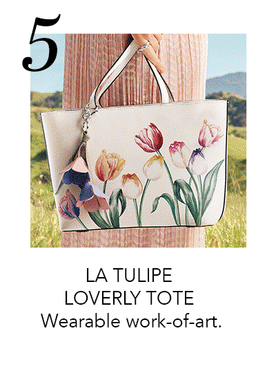 Five: La Tulipe Loverly Tote - Wearable work-of-art.