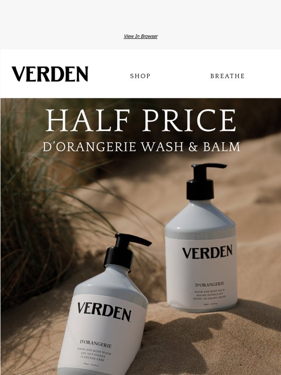 HALF PRICE D'Orangerie Wash & Balm