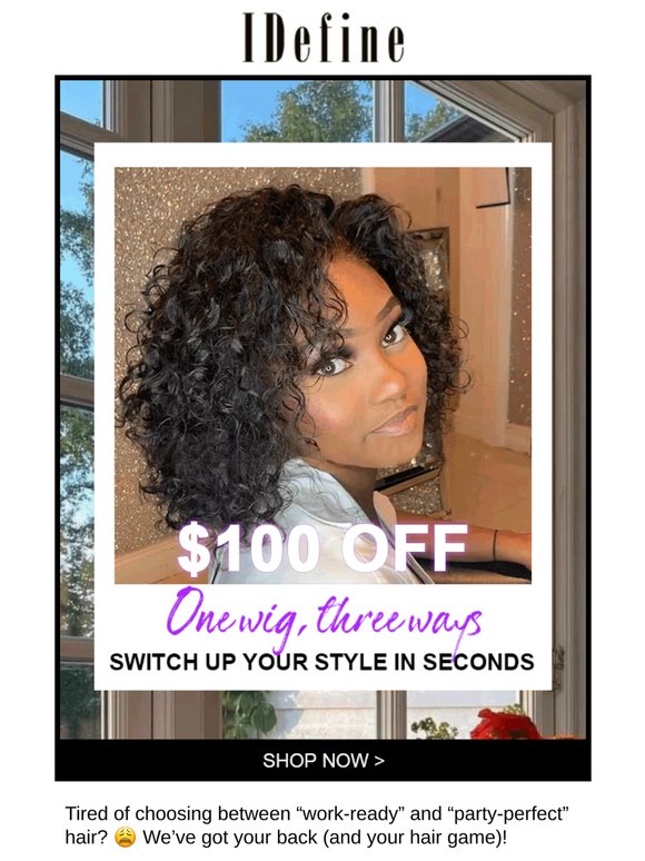 👑 1 Wig, 3 Dazzling Looks (Save $50 Now!) ✨