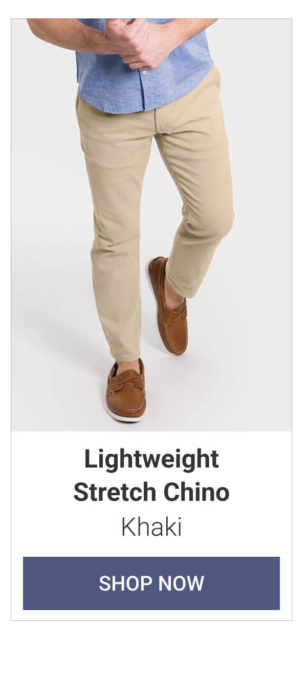 Khaki Lightweight Stretch Chino