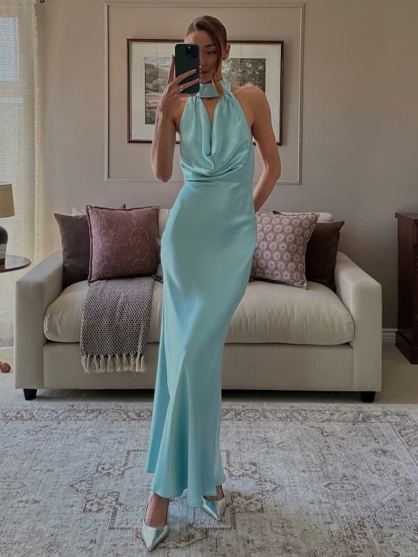 Solene Cowl Neck Maxi Dress