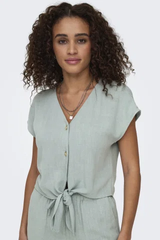 ONLSIESTA SS KNOT LIN BL SHIRT PNT 15322270 Abyss