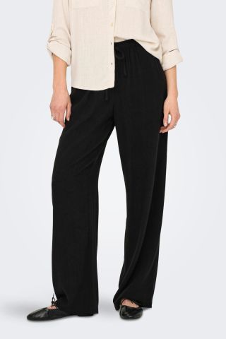 ONLSIESTA MW PULL-UP LINEN BL PNT N 15322263 BLACK