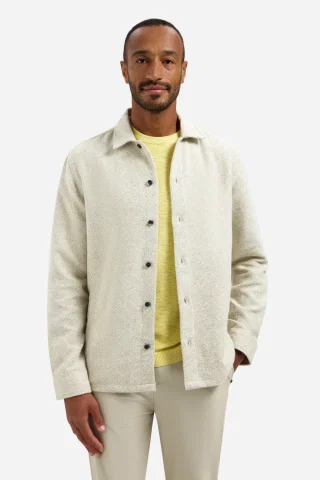 JACQUARD OVERSHIRT MET KNOPEN 31530256 045 Desert