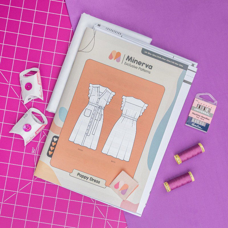 Sew the Poppy Dress in Lotus Light Cotton Poplin