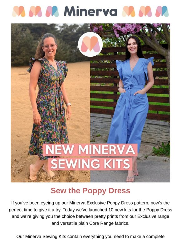 Sew the Poppy Dress with our brand-new kits