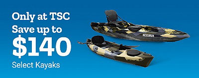 Save up to $140 Select Kayaks