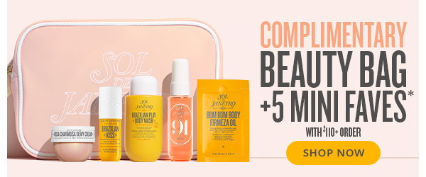 Complimentary Beauty Bag + 5 Mini Faves* with $110+ Order - SHOP NOW