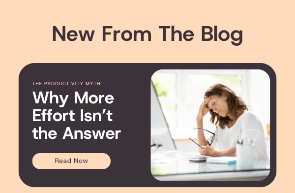 More effort isnt the answer