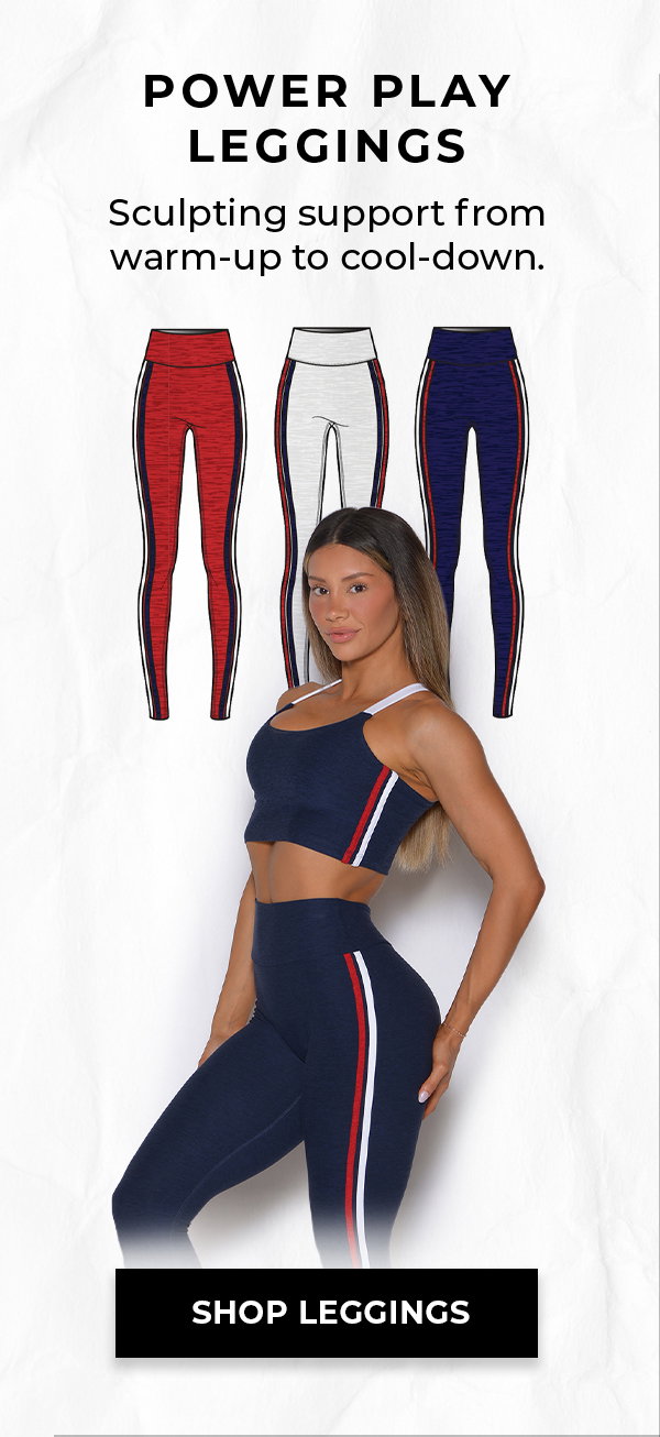 Power Play Leggings in Cosmic Blue and Shop Leggings button