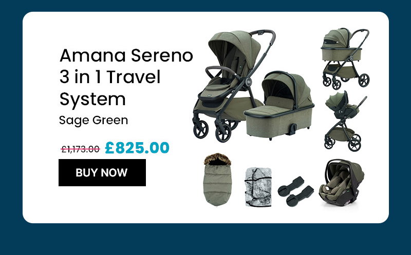 Amana Sereno 3-in-1 Travel System – Sage Green