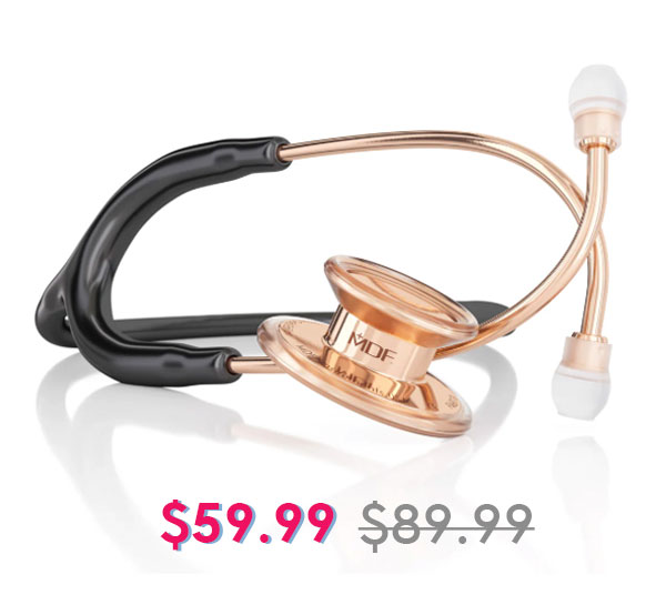 Stethoscope MDF Instruments MD One Rose Gold and Black