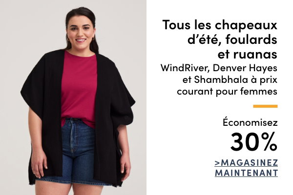 Tous les chapeaux d'été, foulards et ruanas WindRiver, Denver Hayes et Shambhala à prix courant pour femmes économisez 30%