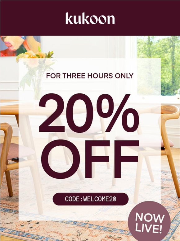 Now Live: 20% Off